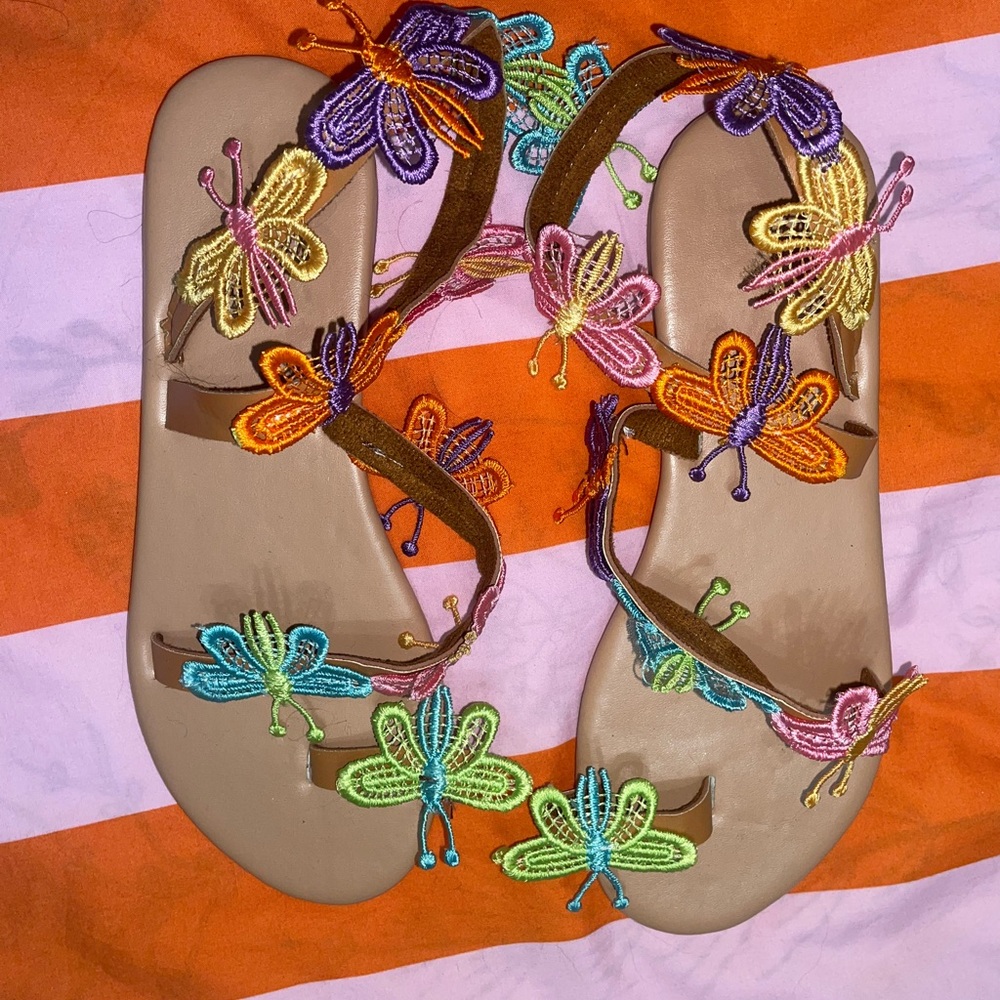 SHEIN Multicolor Butterfly Sandals